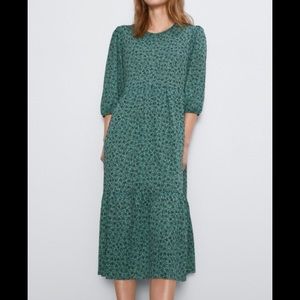 Zara | Printed Midi Dress